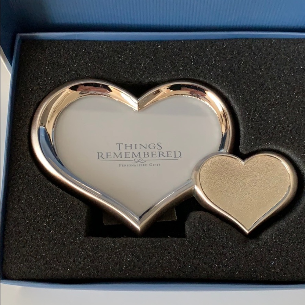 Things Remembered mini heart frame New in box gift idea silver tone RARE HTF